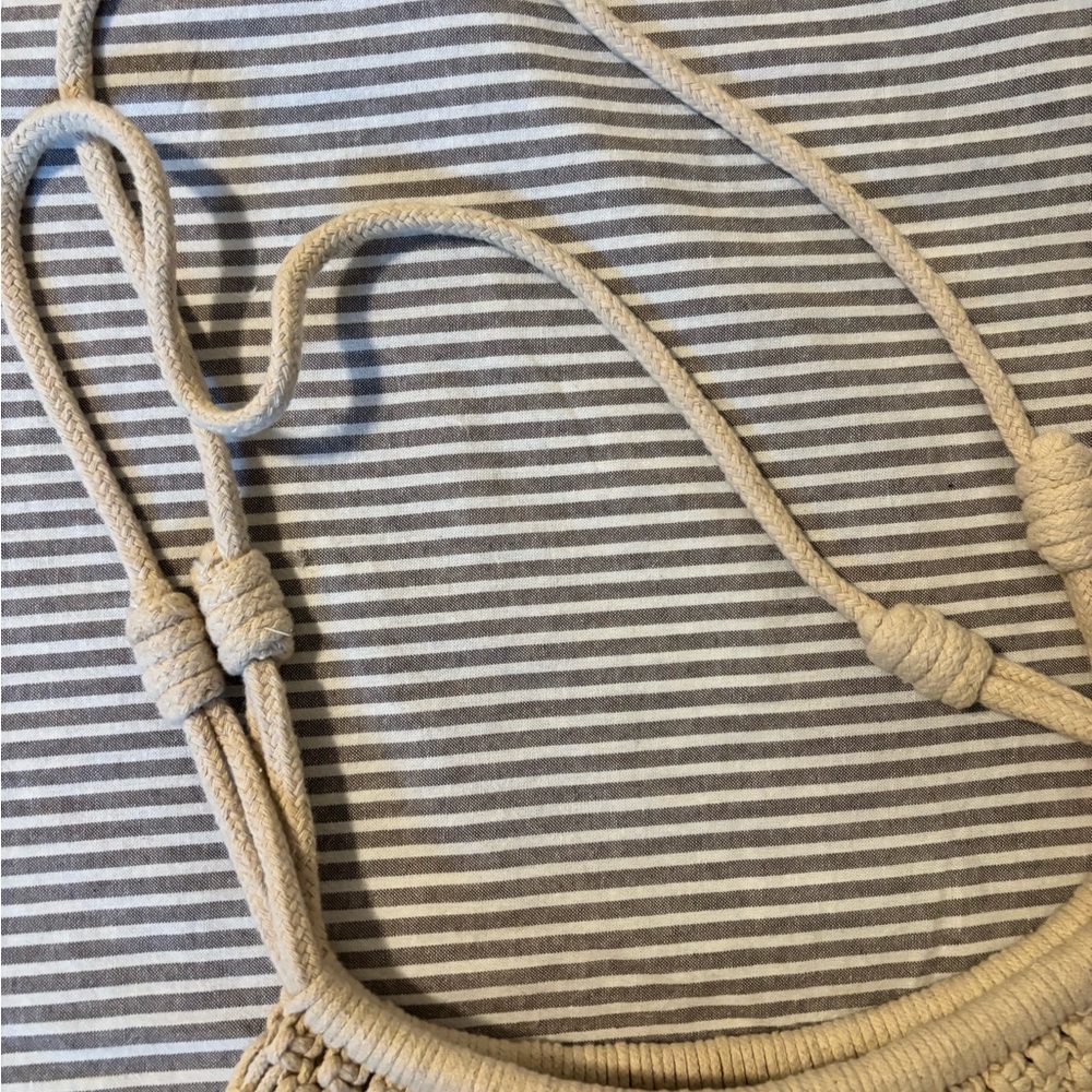 Zara Elegant Cream Woven Shoulder Beach/ Summer Bag - Picture 5 of 8
